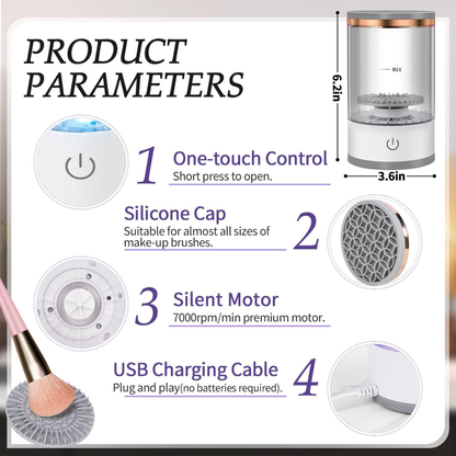 Automatic Makeup Brush Cleaner