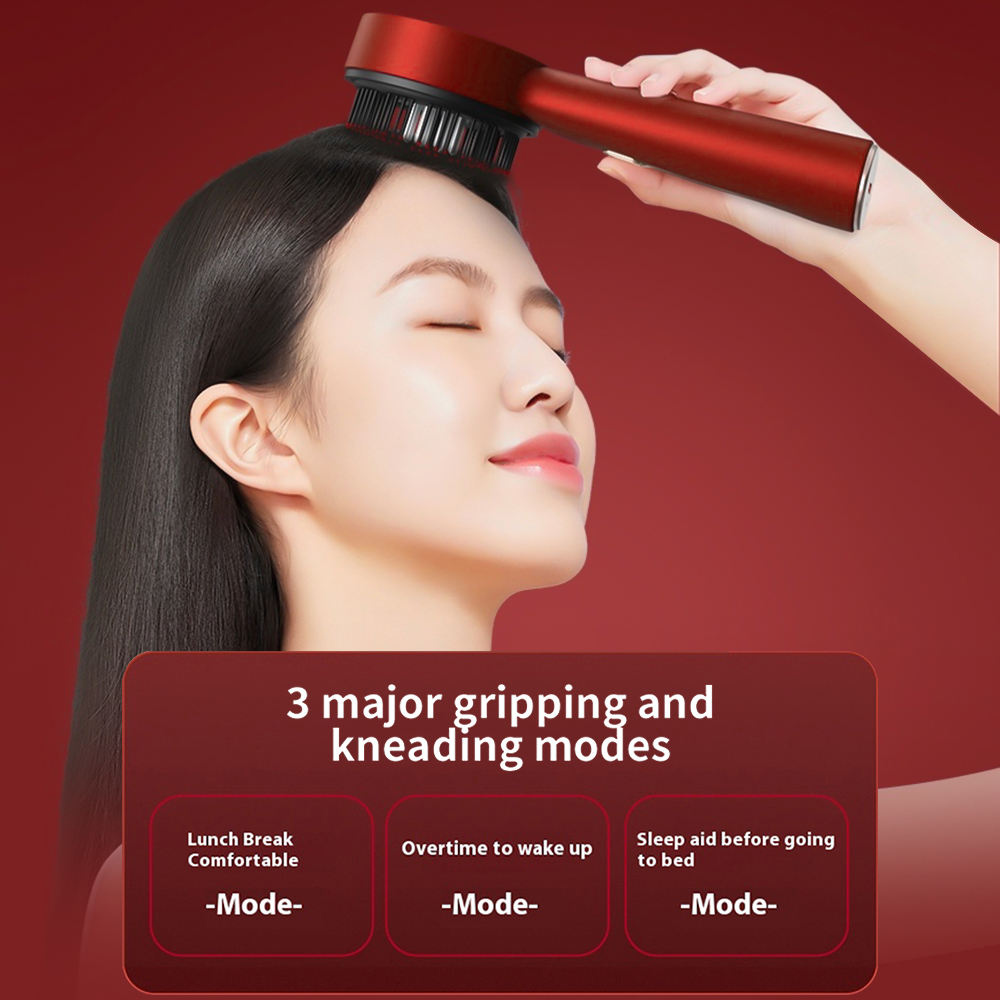 Vibrating Scalp Brush – Red Light Hair Growth & Care