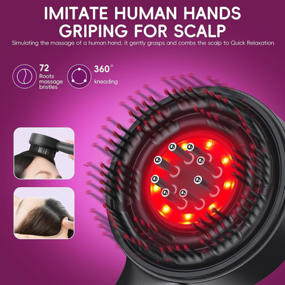 Vibrating Scalp Brush – Red Light Hair Growth & Care